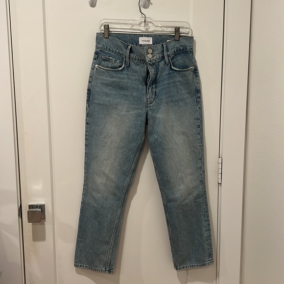 Frame Le Pixie Sylvie Slender Straight Light Wash - Picture 2 of 5